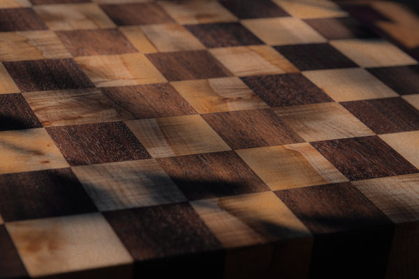 Chess Board in Walnut and Maple