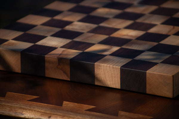 Chess Board in Walnut and Maple