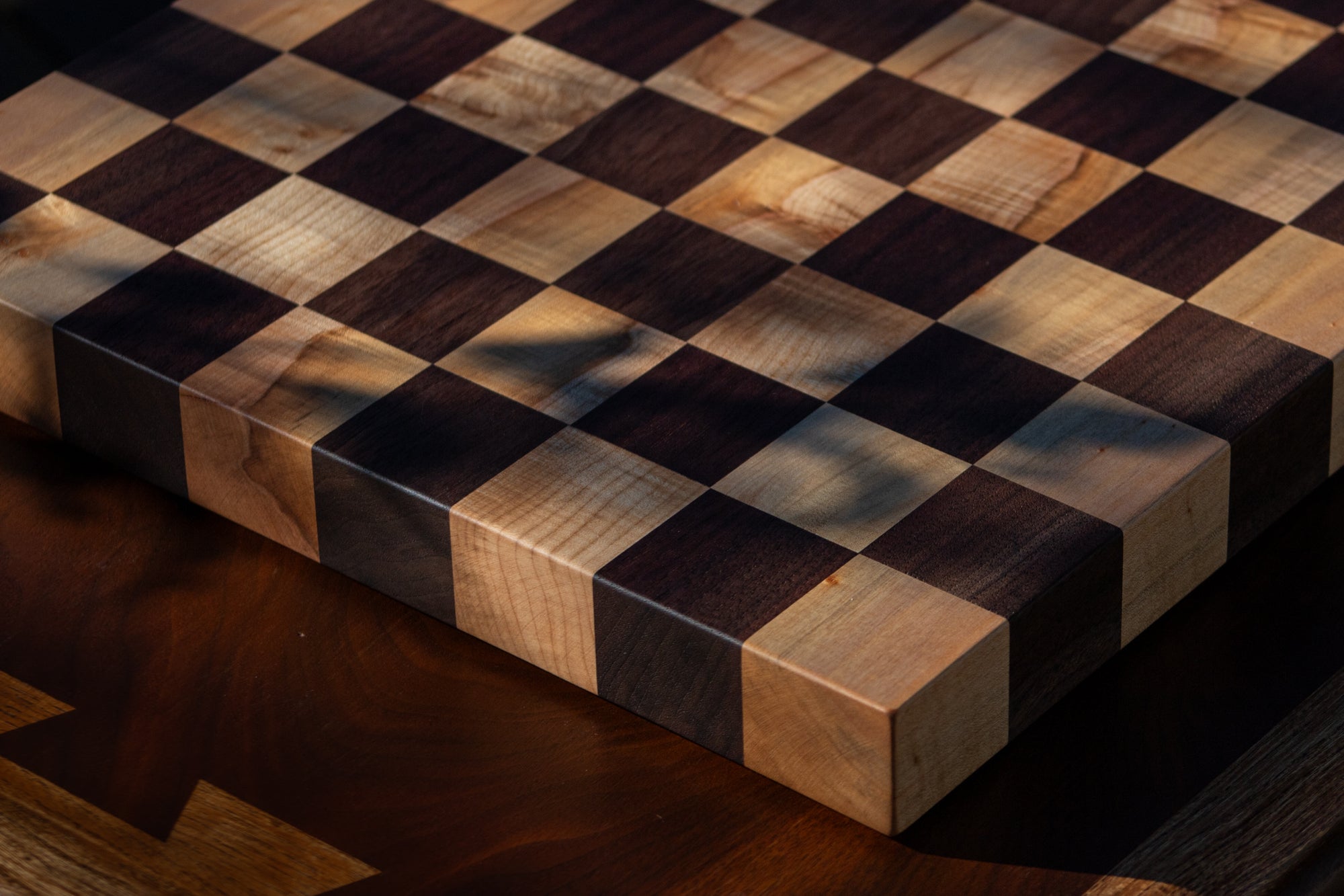 Chess Board in Walnut and Maple