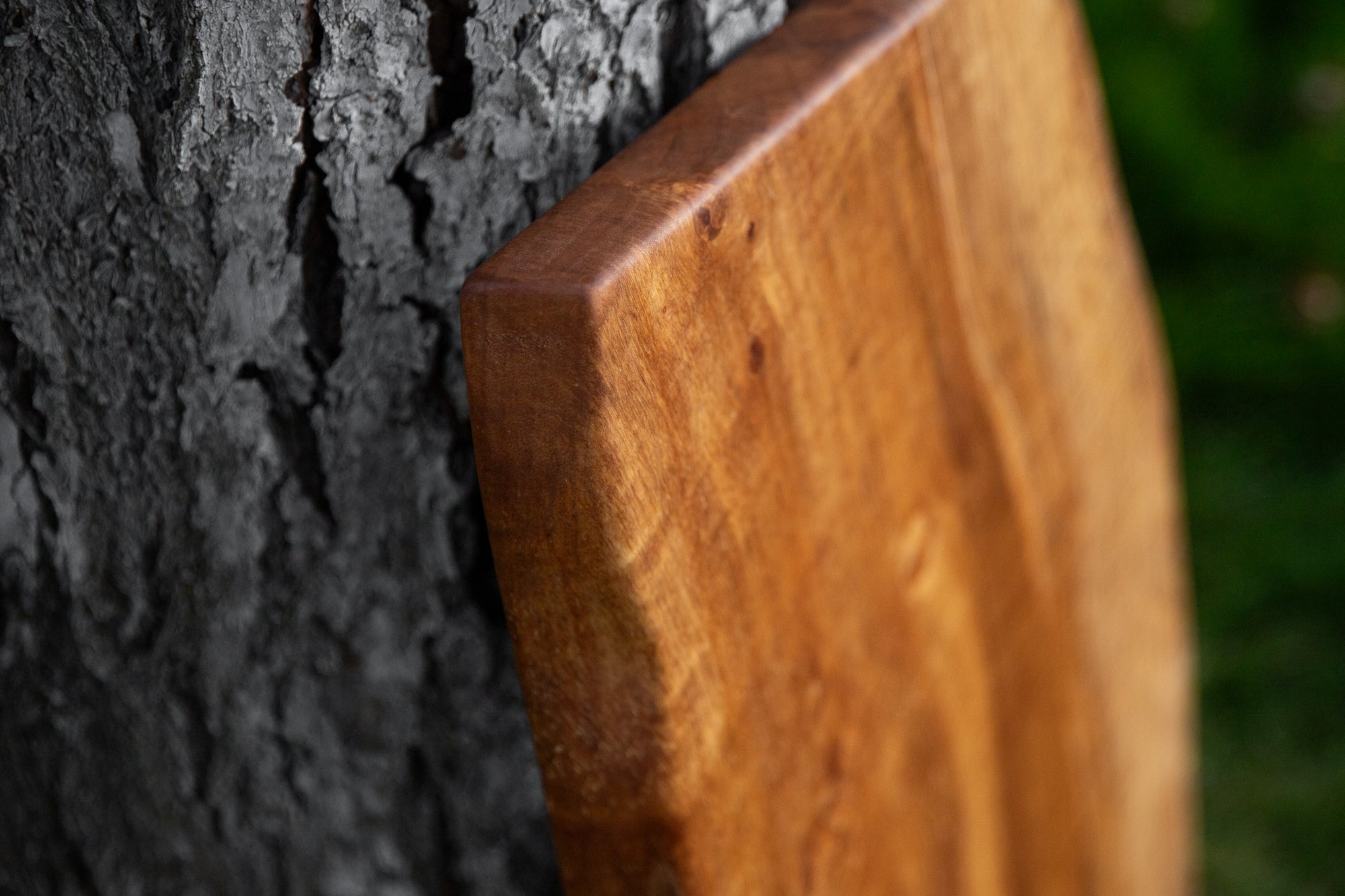 Natural Edge Chopping Board in Spalted Maple (Single Plank)