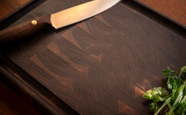 End Grain Cutting Board in Walnut