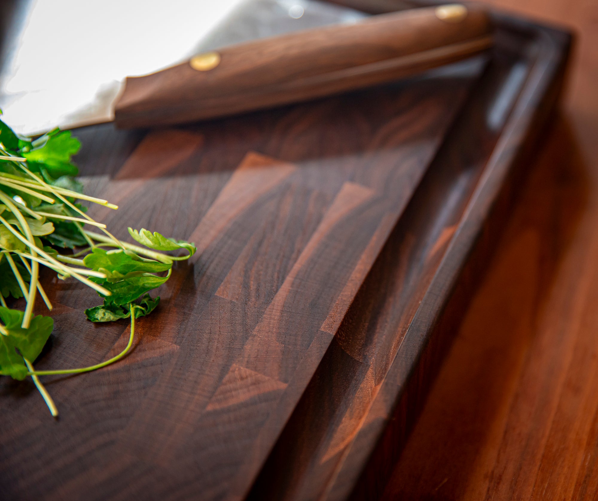 End Grain Cutting Board in Walnut